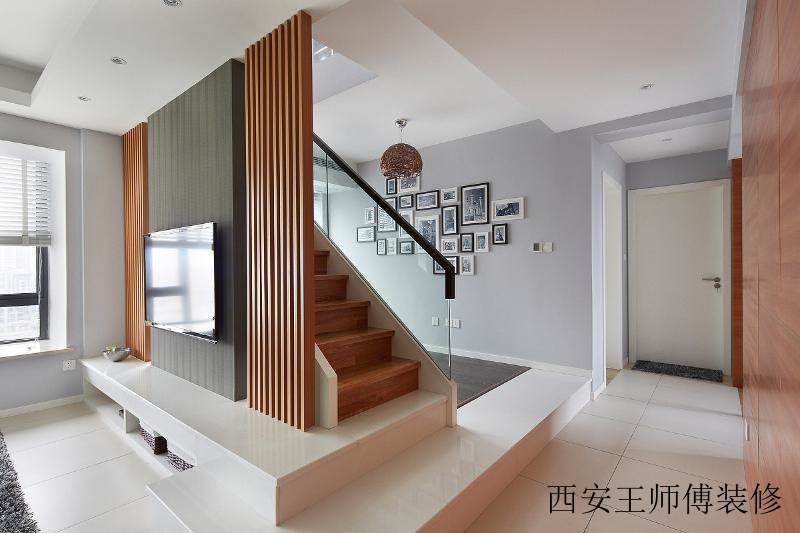 时尚现代复式楼梯口设计装修效果图
