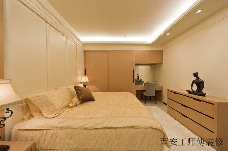 米黄色现代美式卧室装潢设计