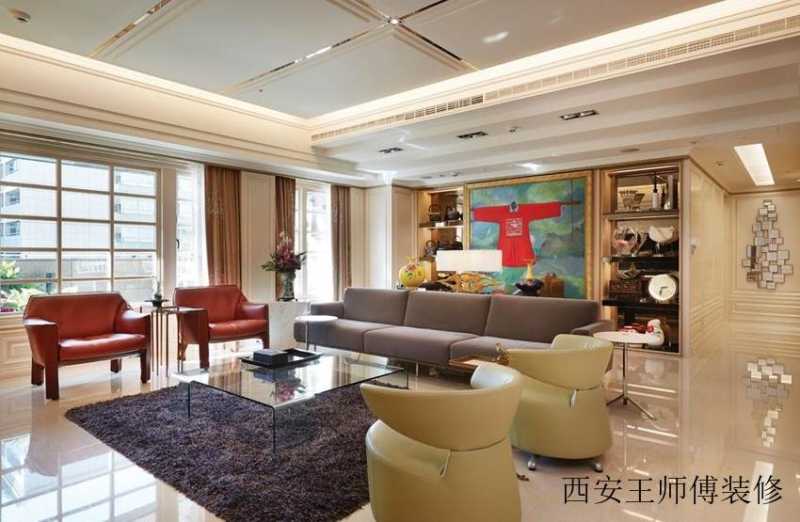 高雅和谐新古典三居室内装修欣赏图