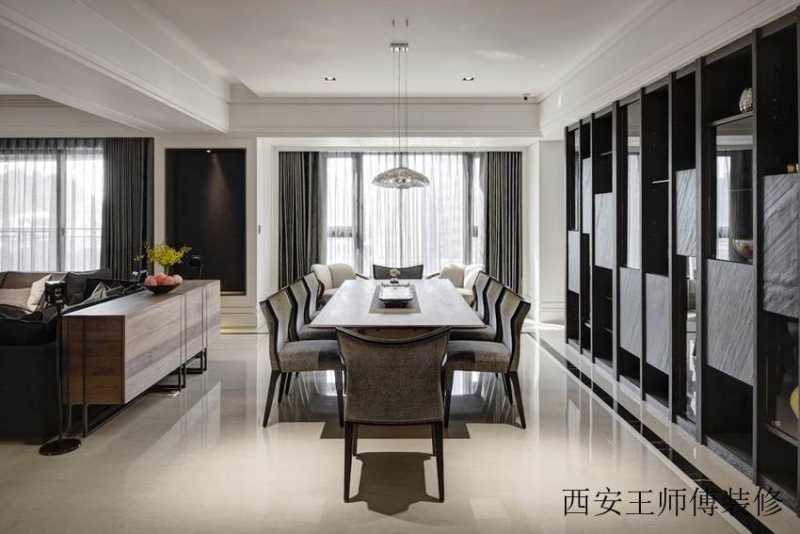 简中式现代餐厅装修设计图
