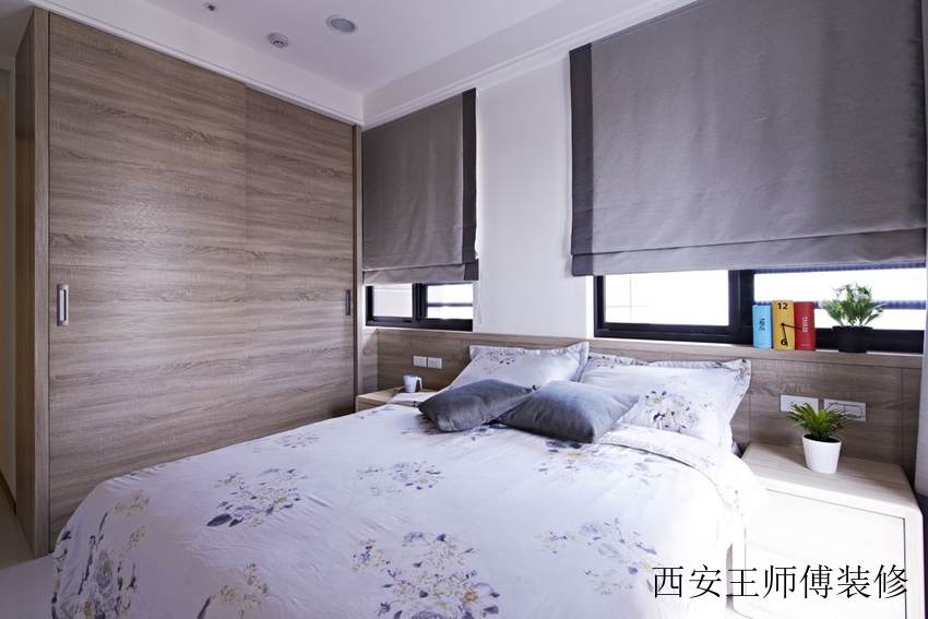 现代家装卧室木质衣柜效果图