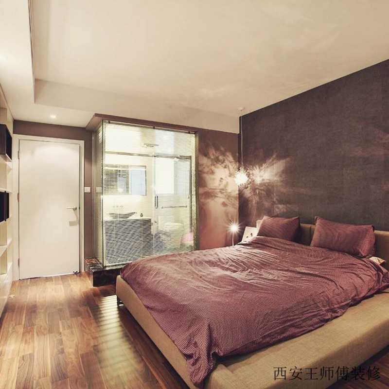 时尚混搭主卧卫生间隔断装饰图