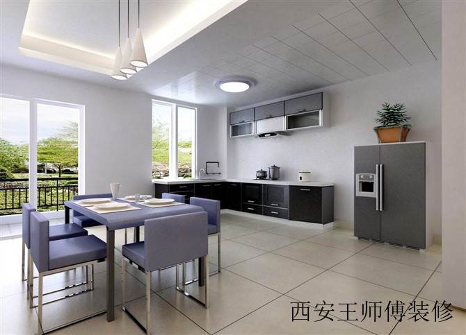 最新现代别墅餐厨房效果图
