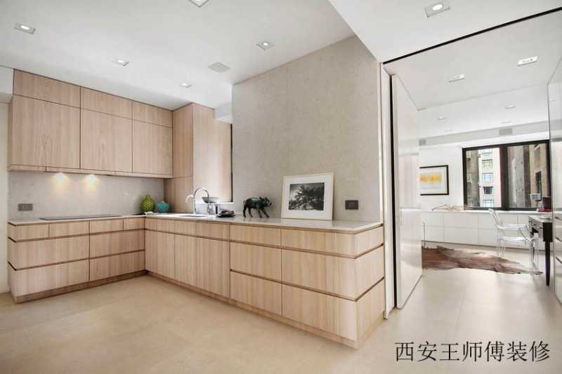 简约宜家厨房实木橱柜装饰图