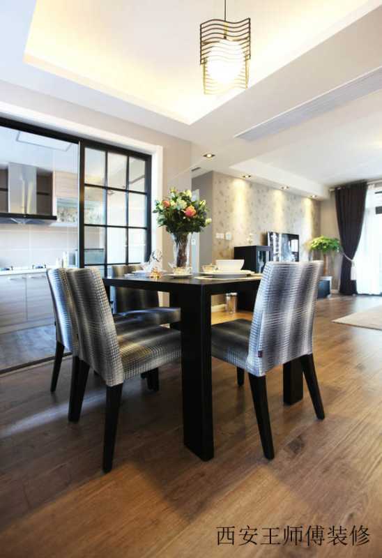 素雅现代风格餐厅隔断设计