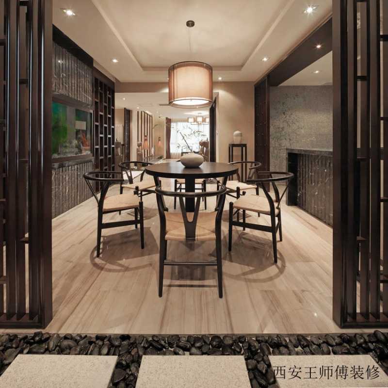 休闲典雅中式餐厅设计装潢欣赏图