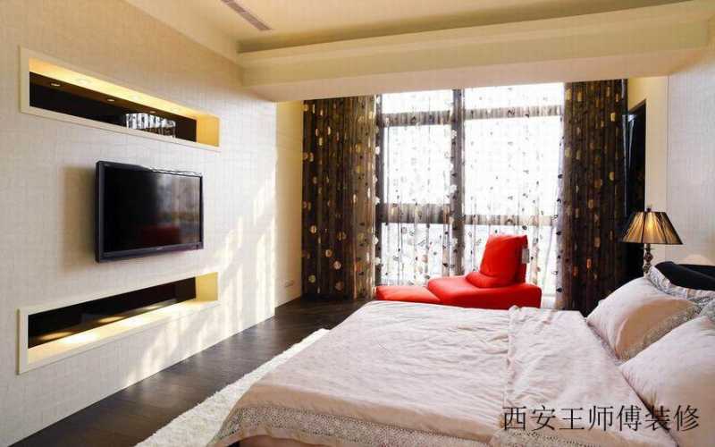 现代家装卧室窗帘效果图