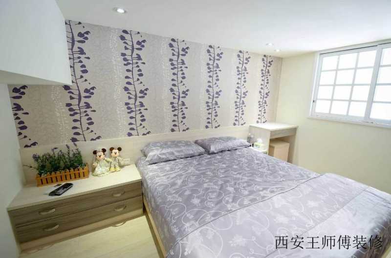 简约现代卧室墙纸装饰图
