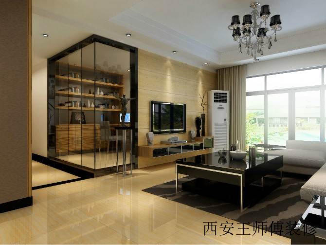 时尚现代家居玻璃隔断效果图