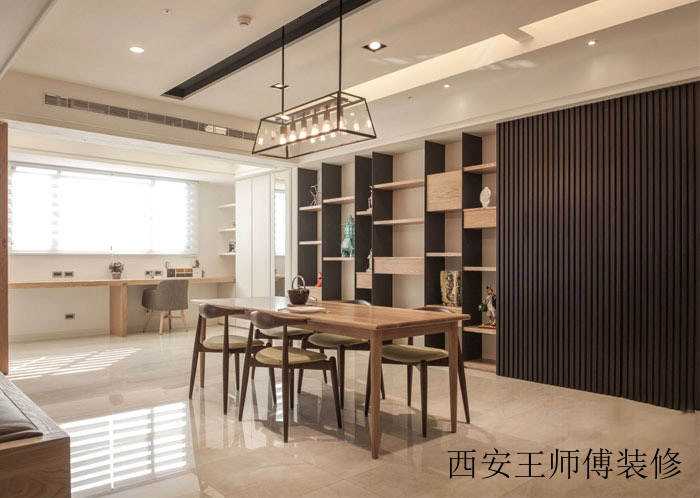 简约现代餐厅餐边收纳柜装饰图