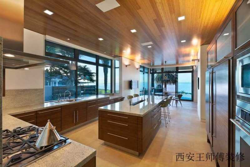 森系现代风混搭厨房效果图