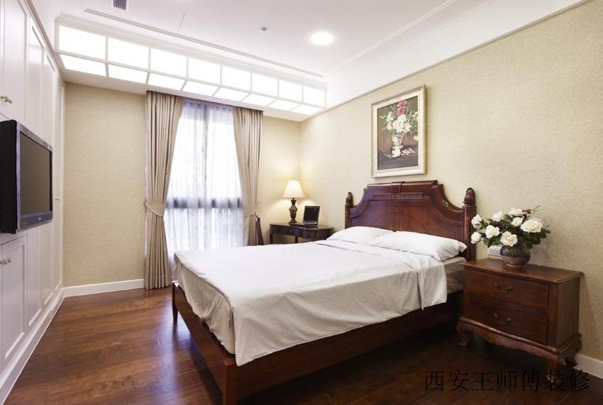 美式古典装修风格卧室装潢效果图