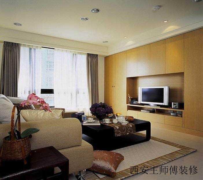 现代中式风 客厅电视收纳柜设计