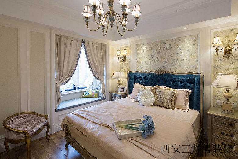 浪漫简欧卧室装潢效果图