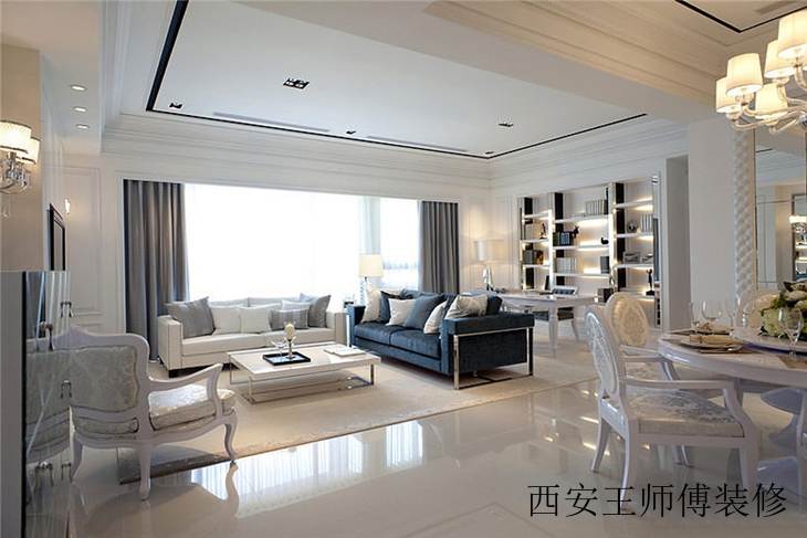 简洁浪漫欧式客厅吊顶效果图