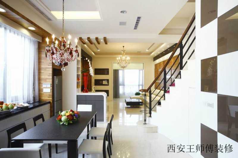 华丽现代简约风客餐厅效果图