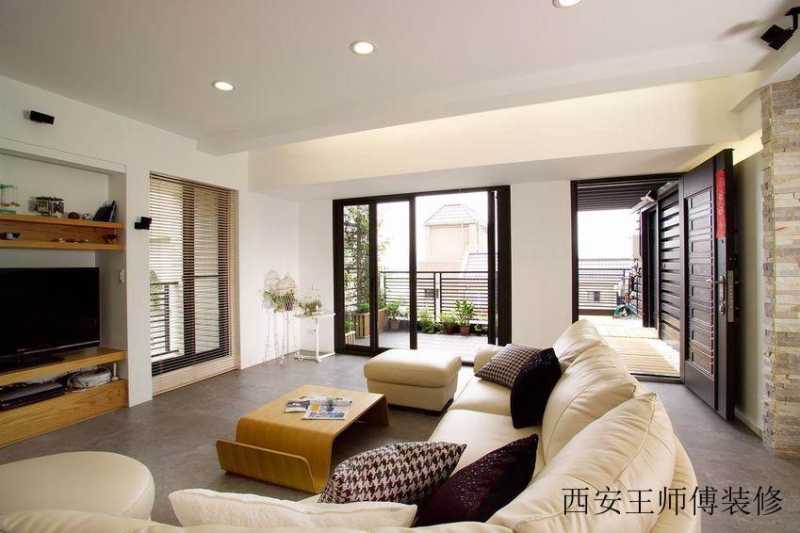 现代简约客厅阳台隔断设计