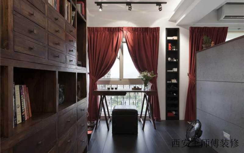 现代家居书房复古风装饰效果图