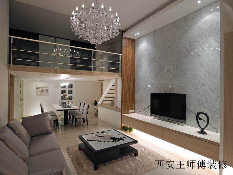 简约复式客厅装修效果图