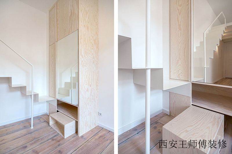 纯白明亮极简小户型隔断设计效果图