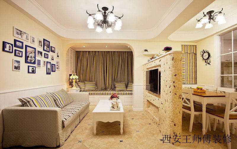 清新唯美简约地中海家居隔断设计装潢美图