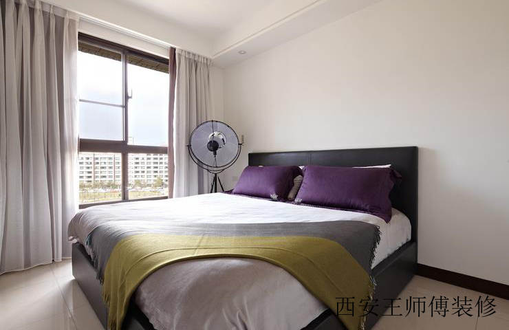 简约时尚装饰卧室窗帘设计搭配效果图