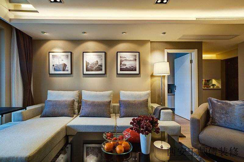 现代浪漫都市风情客厅装饰效果图