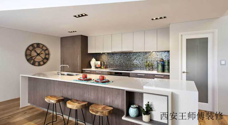 自然时尚混搭厨房装饰图