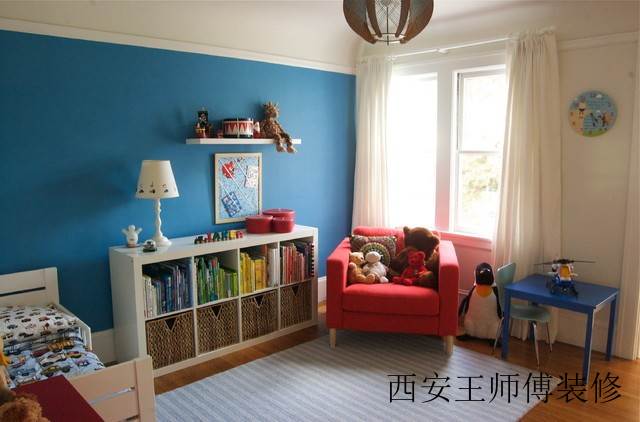 蓝色地中海风格儿童房效果图