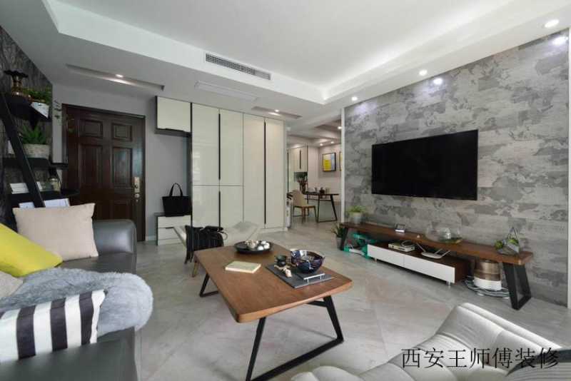现代文艺范混搭客厅装修效果图