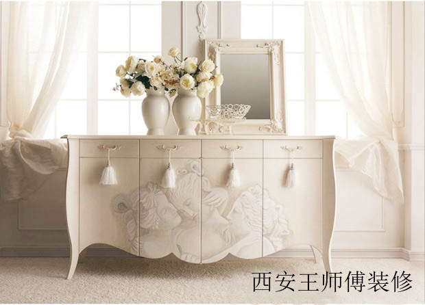 唯美法式新古典玄关柜效果图