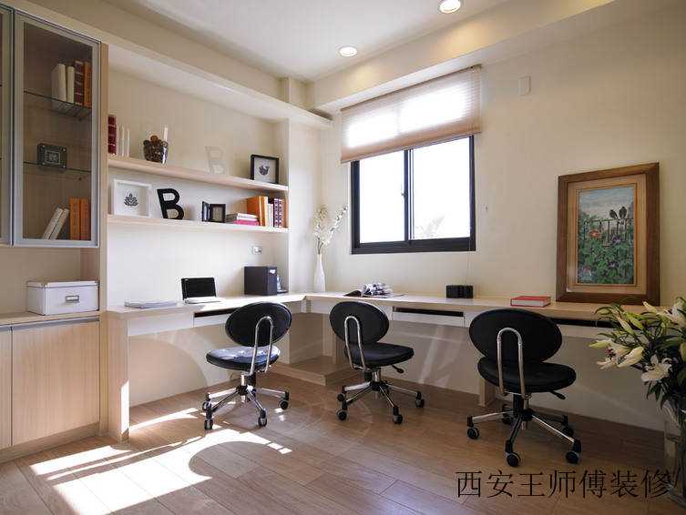 美式风格书房局部效果图