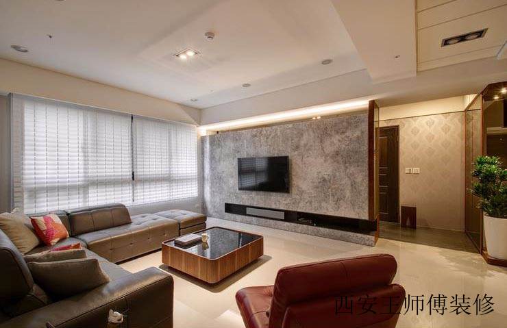 时尚后现代风 客厅电视背景墙设计