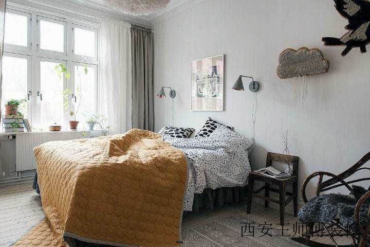 传统自然北欧卧室设计效果图
