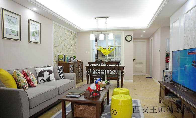 明亮清新现代家居客餐厅美图