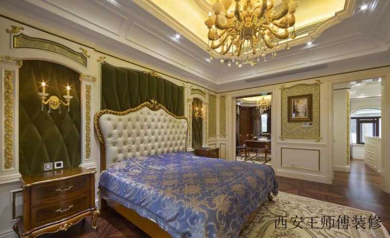 豪华鎏金古典欧式风格别墅卧室设计装修图