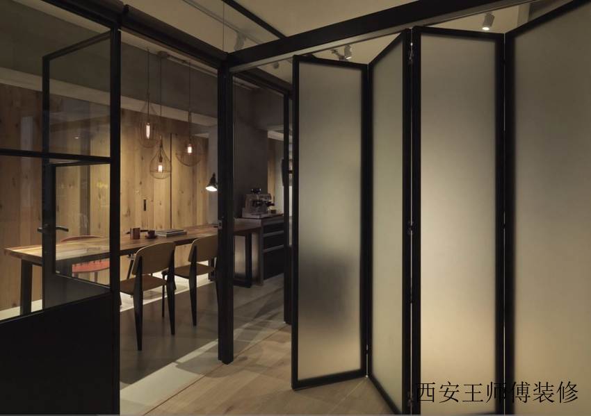 简约现代工业风家居室内折叠门装饰设计