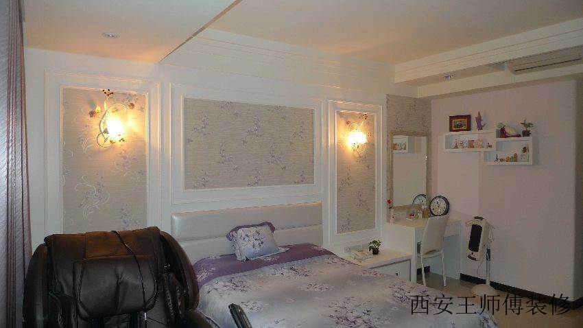 碎花简欧现代卧室壁灯设计