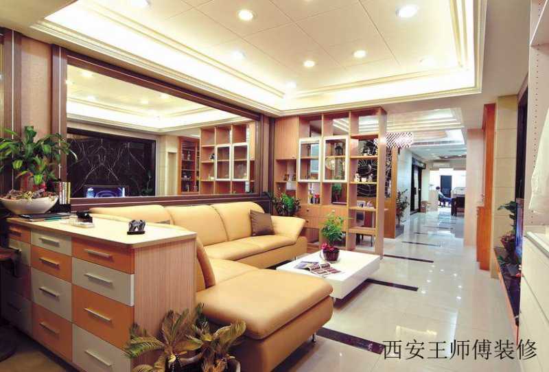 典雅新古典客厅博古架隔断