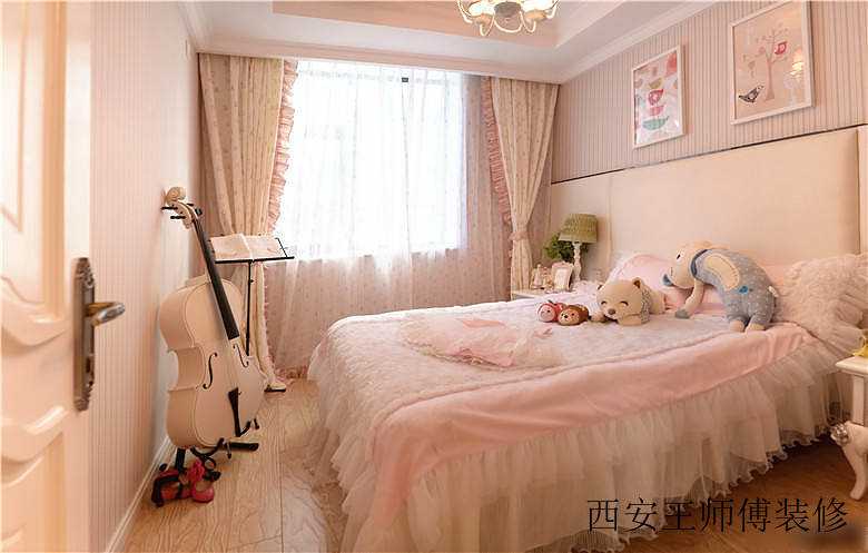 粉色甜美欧式儿童房装修样板房
