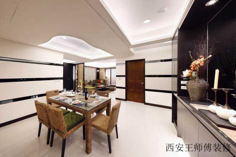 混搭设计餐厅吊顶效果图