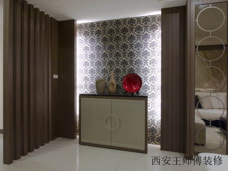 古典现代玄关展示柜设计