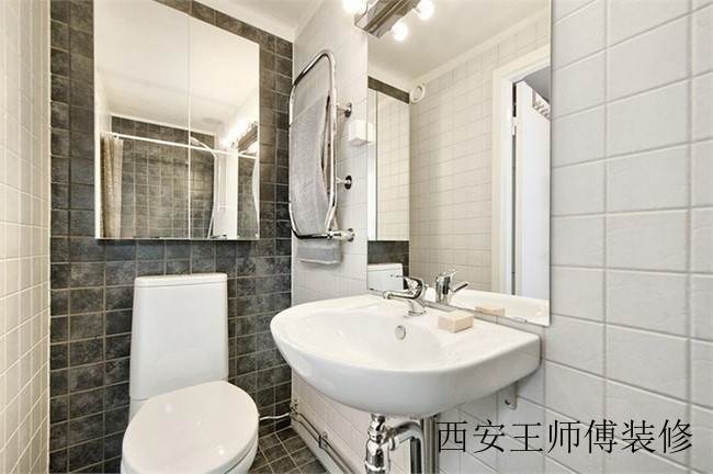 简约北欧风卫生间 马赛克瓷砖效果图