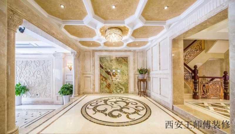 顶级豪华欧式古典风格玄关吊顶设计欣赏图