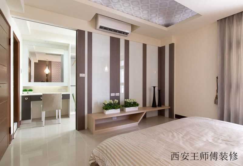 简欧时尚现代卧室隔断装修图