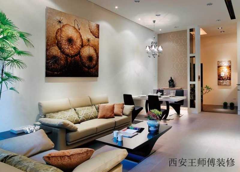 现代时尚设计装饰二居家装案例欣赏图