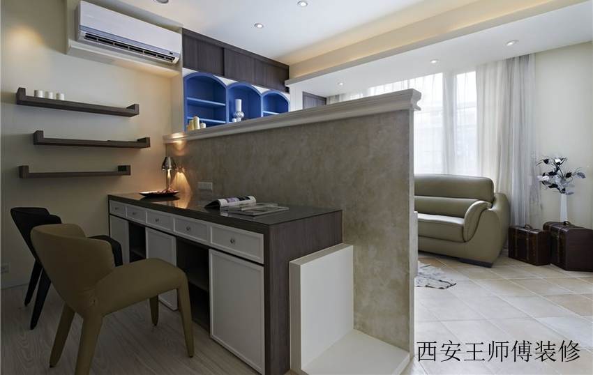 简欧小户型家装半隔断墙设计