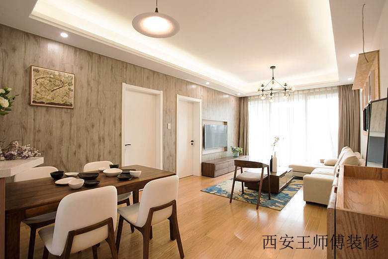 清新实用北欧原木风家居背景墙装修设计美图