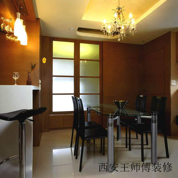 咖色系现代餐厅吊灯设计