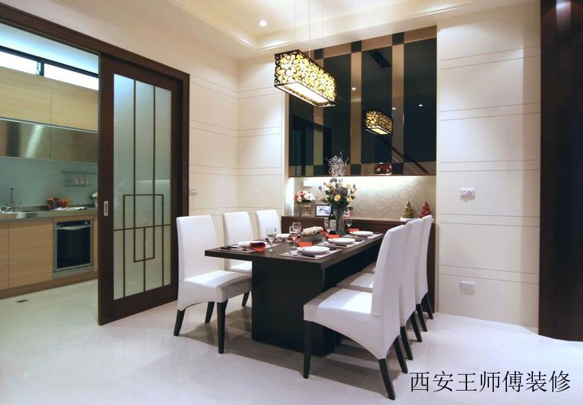 时尚现代餐厨房隔断装修图